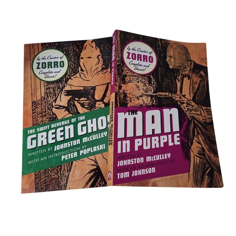 Set 2 McCulley Alyus Swift Revenge of the Green Ghost The Man in Purple Zorro